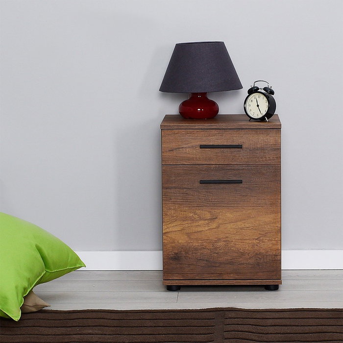 Hanah Home Mesilla de noche Kmd-511-Oo-1 Oslo y Nogal